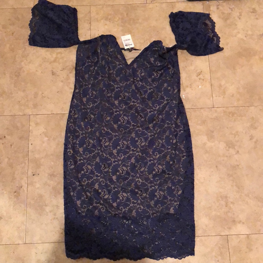 Size 1X Navy Dress- Charlotte Russe NWT